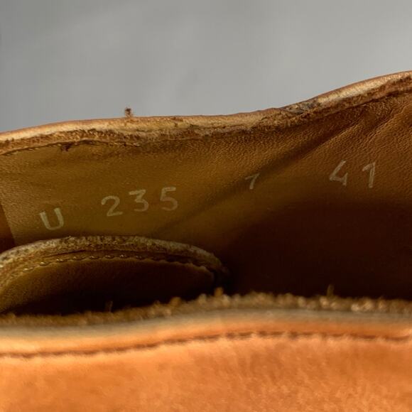 PAUL SMITH Size 8 Tan Brown Antique Leather Wingtip Lace-Up Boots main image 8